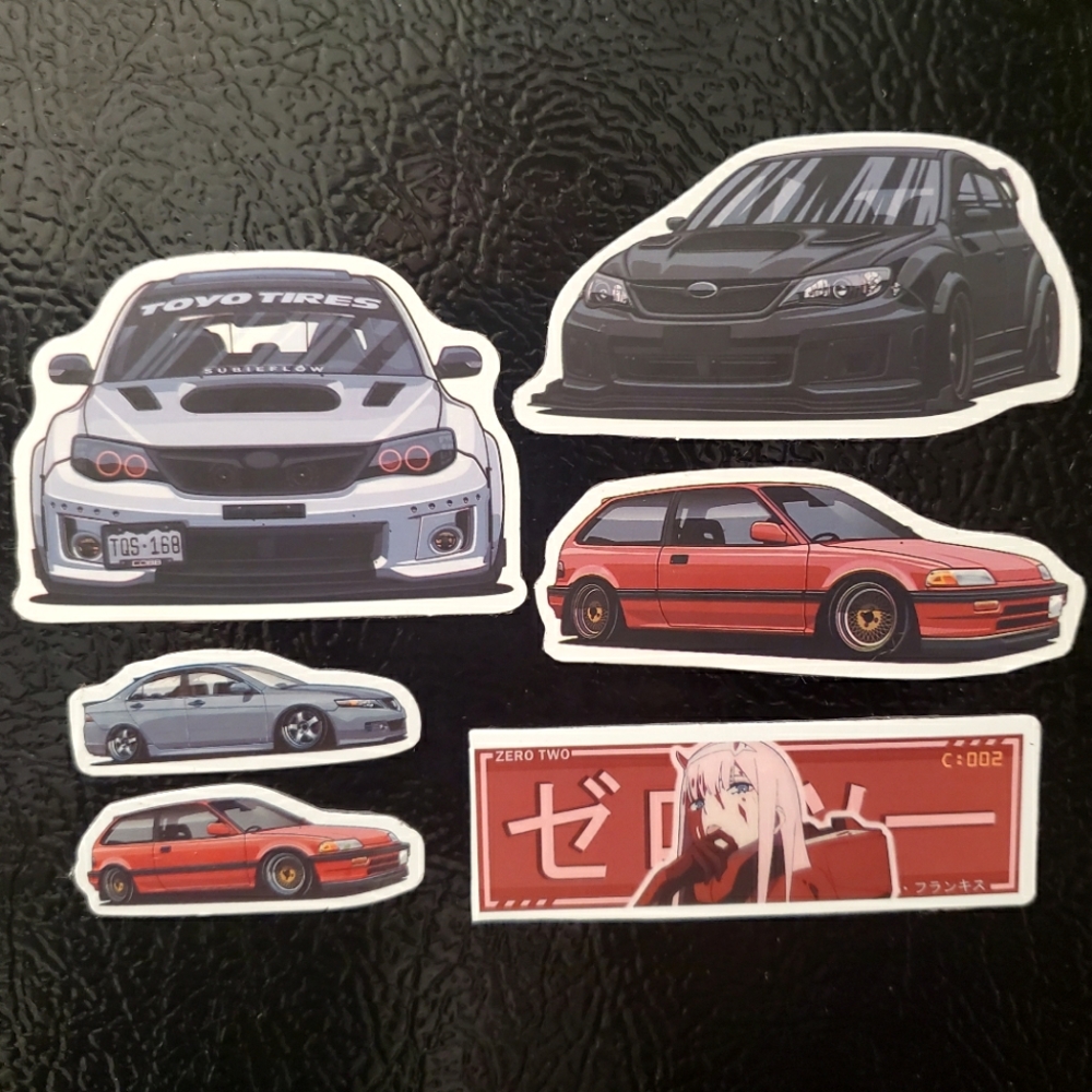 Honda Civic Magnet Set 🚗 Custom JDM Street Icons • Slammed Hatchbacks & Wagons